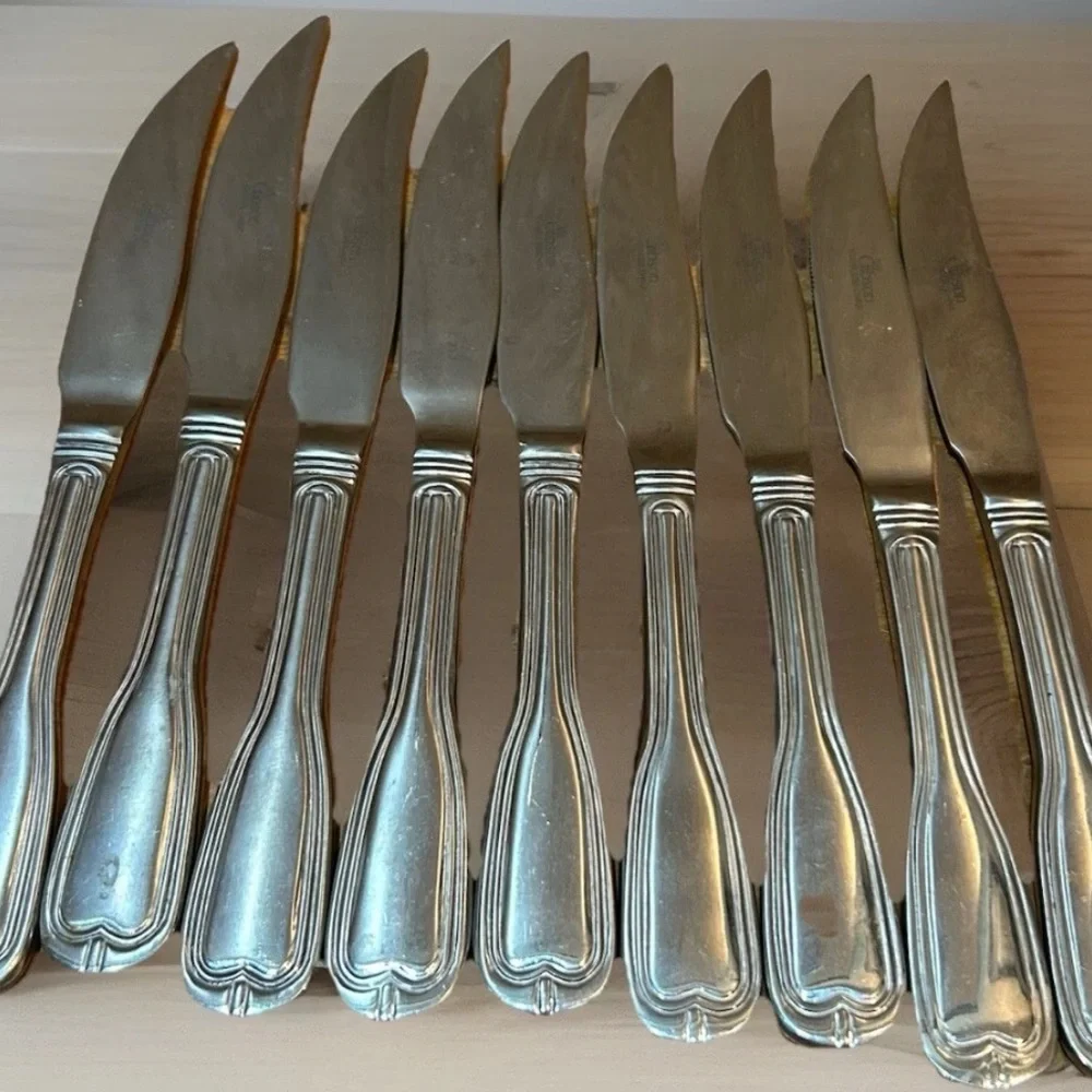 Gibson Gia 19 Set Of 8 Serrated Steak Knives Stainless Steel